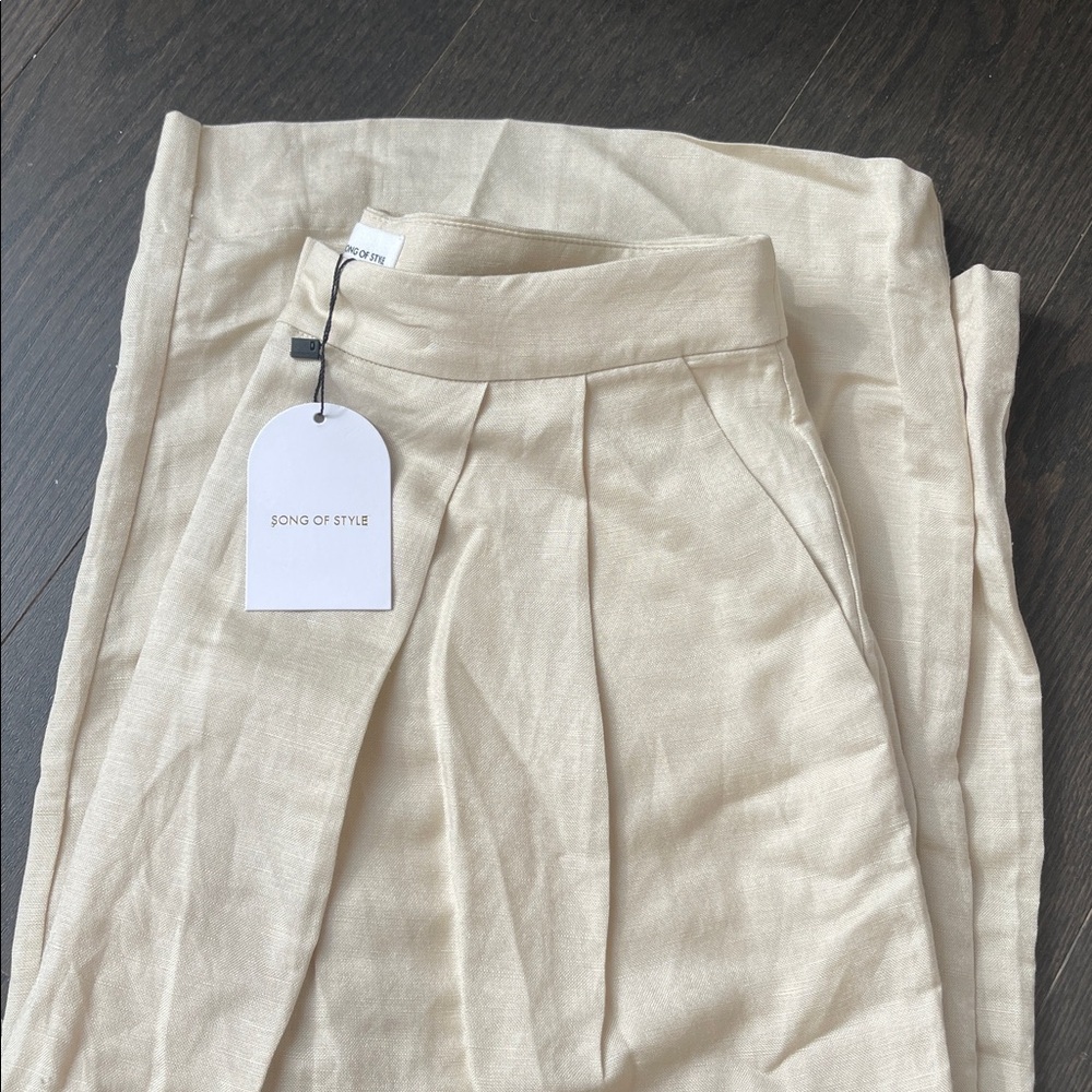 NWT Song of Style Yara pants in Natural Beige Size Small - Picture 3 of 3